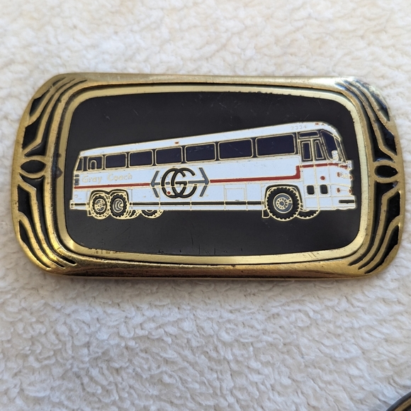 3 Belt Buckles. Zodiac sign Aries, gray Coach Bus and KPMG. - Picture 5 of 5
